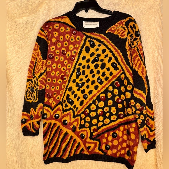 Vintage Adrienne Vittadini 80s 90s Abstract🔥 Rare Designer Piece Unisex